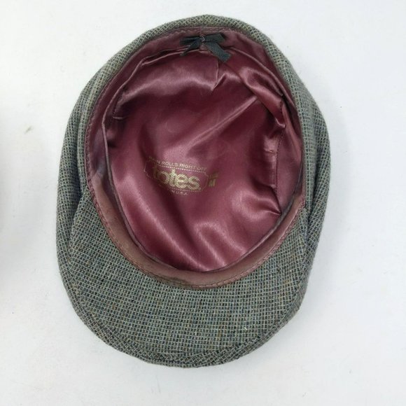 Vintage Totes Gray Tweed Newsboy Cap - Picture 7 of 8